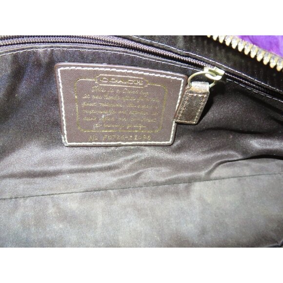 Coach 2007 Limited Edition Cursive Creed Brown Copper Stripe & Shimmer Demi Bag - Picture 6 of 10
